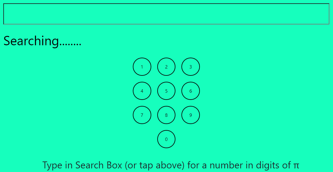 Peeking in �π with number pad